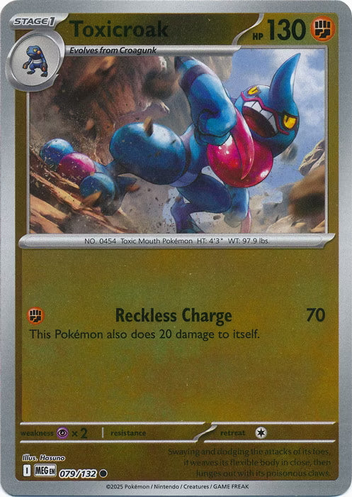 Mega Evolution Toxicroak #079/132 Reverse Holo